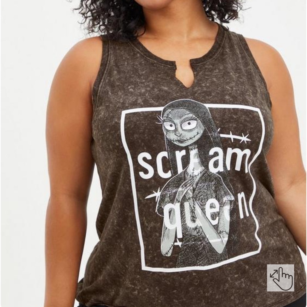 Torrid Disney Nightmare Before Christmas Sally Mineral Wash Tank
